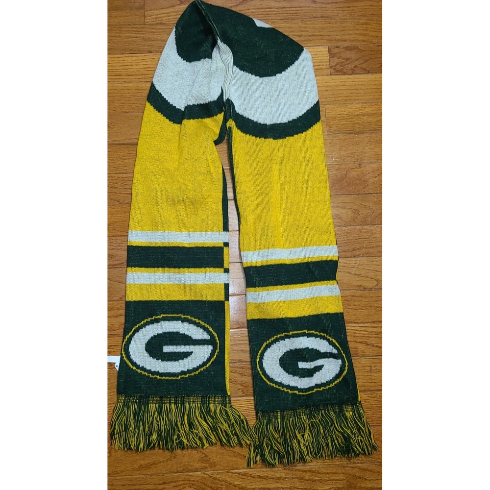 NFL Green Bay Packers Wisconson Knit Scarf 58 x 7 inches Lambeau Field Football